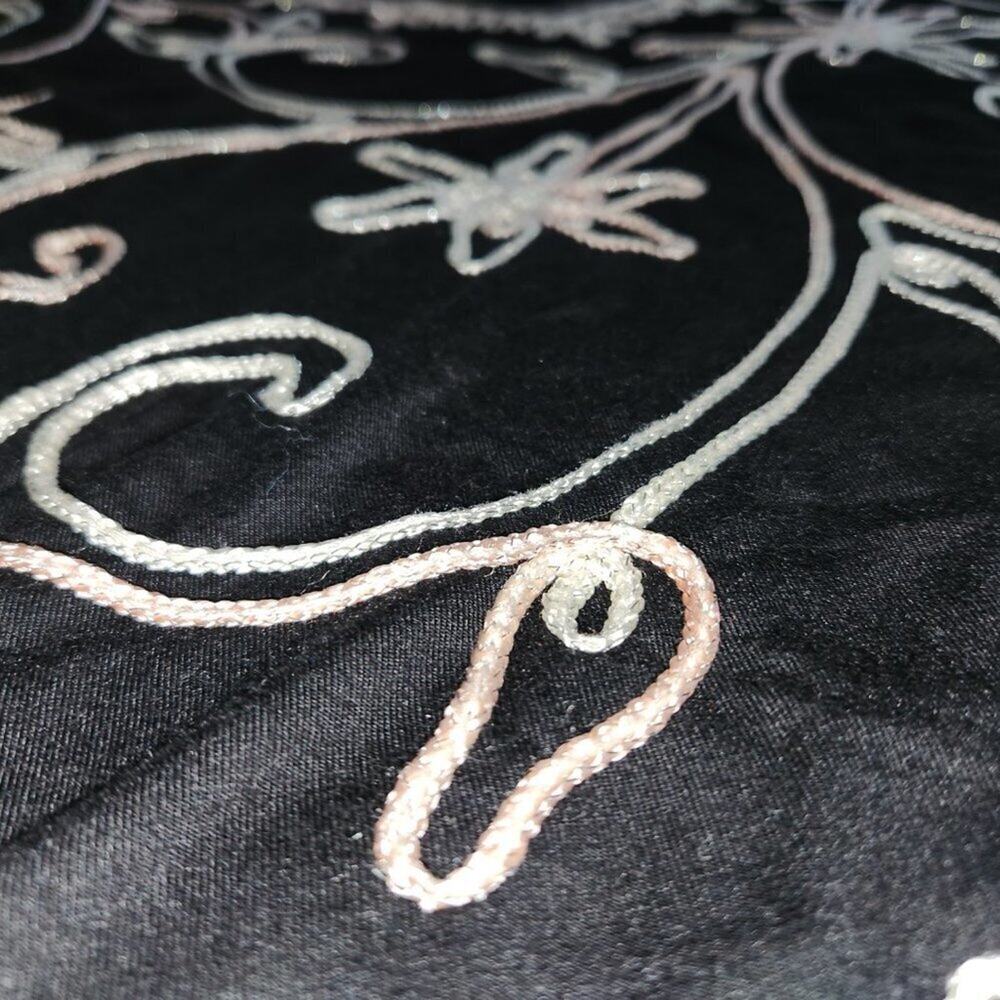 Investments II || Embroidered Black and Silver Dress Top || EUC - Picture 6 of 9
